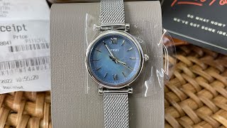 Fossil ES5083 Carlie Mini Three-Hand Stainless Steel Mesh Watch Unboxing