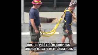 Anchor droping in see. @safetyiseverywhere