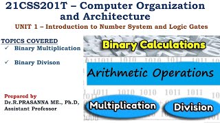 Binary Multiplication & Binary Division - Number system Basics