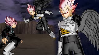 Dark Angel Vegeta (Super Saiyan Rosé) VS Goku Black (Super Saiyan Rosé)