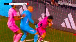 Lionel Messi scores goal and Brad Guzan gets pushed into net - Inter Miami Atlanta United MLS Cup