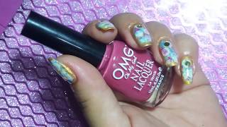 I tried following CUTEPOLISH bokeh nail art tutorial