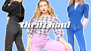 THRIFTING 2020 TRENDS AT EXPENSIVE THRIFT STORES IN LA AND NYC! (BIRTHDAY TRY ON THRIFT HAUL)