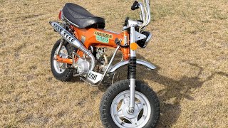 1974 Honda CT70 Candy Topaz Orange Start Up and Walk Around