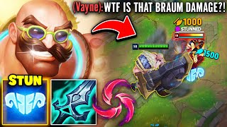 HAIL OF BLADES BRAUM GIVES YOU INSTANT STUNS! THIS VAYNE WAS NOT EXPECTING IT!