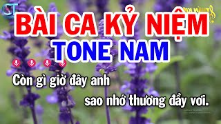 Karaoke Bài Ca Kỷ Niệm Tone Nam ( Em ) Nhạc Sống Beat Mới | Karaoke Tuấn Kiệt