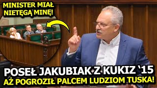 POSEŁ JAKUBIAK Z KUKIZ'15 Z MOCNYM OSTRZEŻENIEM! MINISTER RZĄDU TUSKA MIAŁ NIETĘGĄ MINĘ!