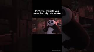 oh, you're awake too? #shorts #funny #funnymemes #relatable #panda #kungfupanda