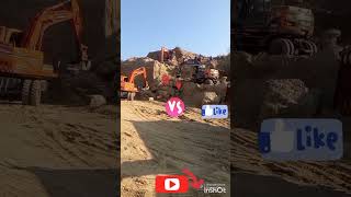 doosan and volvo working #doosan #excavator