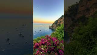 Sunset in Positano, Italy 🇮🇹 #travel #sunset #positano