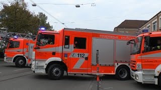 [2. Alarm - Tiefgaragenbrand] D-Dienst und Löschzug Feuerwache 3 BF Stuttgart mit Pressluftkonzert