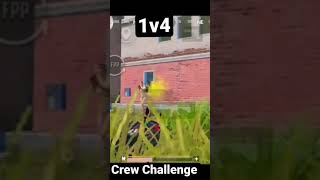 1v4 Clutch in PUBG MOBILE CREW CHALLENGE || Crew Challenge Clutch #Shorts #PubgMobile #BGMI