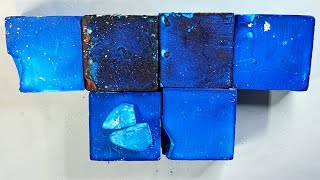 Flakey Blue Dyed Gym Chalk Blocks ASMR • Oddly Satisfying • Sleep Aid