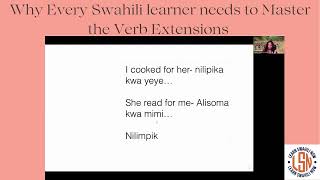 WHY EVERY SWAHILI LEARNER NEEDS TO MASTER VERB EXTENSION