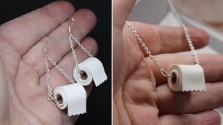 Best Gift of 2020 —Toilet Paper Earrings / Necklace