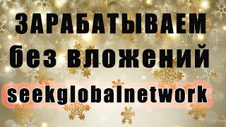 Заработок без вложений на сайте Seekglobalnetwork