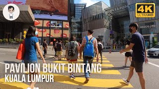 Walking from Bukit Bintang To Pavilion | Shopping Mall | Kuala Lumpur | Walking Tour 2022 [4K]