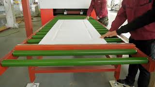 MBF—1300PUR for laminating door skin with patterns in mass production