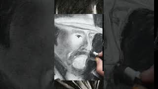 How I made this charcoal portrait #illustration #mysketchbook #charcoal