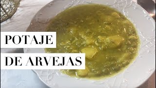 Cómo hacer POTAJE o CALDO DE ARVEJAS o GUISANTES [PASO A PASO]