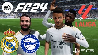 ［FC24］Jugando Liga Española Real Madrid vs Deportivo Alaves Gameplay sin comentarios