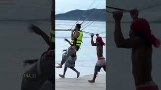 NO FEAR | DONT TRY THIS AT HOME | Patong Beach Phuket | Parasailing MONKEYS | BRAVE as F #shorts