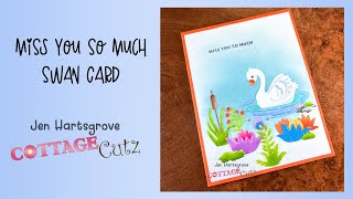 Miss You So Much Swan Card - Australian Friends Release