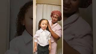 GRWM will we make it to church on time? #shorts  #interracialfamily #endracism   #hairstyles