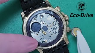 How to replace the battery on the Citizen Eco-drive BL8156-80E watch || Caliber E870