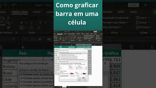 Gráfico em células com formatação condicional #Excel #shorts