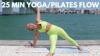 25 MIN INTERMEDIATE YOGA/PILATES FULL BODY WORKOUT (No Equipment)