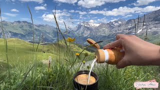 Yummy Coffee & beautiful Swiss Alp’s nature 🏔️ 🫶🤗🇨🇭 قهوه و طبیعت زیبای آلپ سوئیس✅