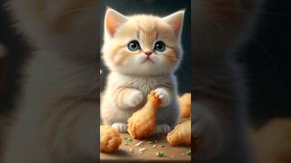 Cute cat loved fried Chicken🐥🐥🦃🦃#cat#gameplay #kitten #catlover #sadcatstory