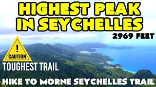 Hiking to the highest peak in #Seychelles (2969feet) BREATHTAKING VIEW | Morne Seychellois Peak |