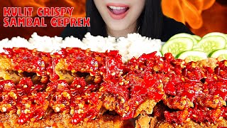 ASMR KULIT AYAM CRISPY SAMBAL GEPREK | ENAKNYA KEBANGETAN | ASMR INDONESIA