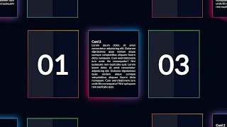 Card Gradient Border Animation Hover Effects Using Html Css | Glowing Gradient