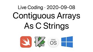 Contiguous Arrays As C Strings | Stream Archive