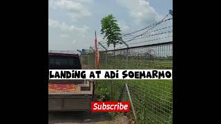 Pesawat Angkut Haji Garuda Indonesia A330 Landing Di Bandara Adi Soemarmo #shorts #hajj #haji