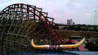 six flags over texas new roller coaster The Texas Giant, front seat ride