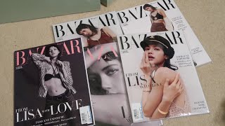 BLACKPINK LISA HARPER BAZAAR SINGAPORE MARCH 2023 COVER A,B,C,D,E UNBOXING/REVIEW