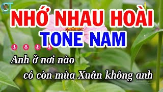 Karaoke Nhớ Nhau Hoài Tone Nam Am | Nhạc Sống Mới | Karaoke Tuấn Kiệt