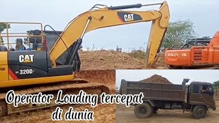 Excavator Beko Caterpillar320D Louding !! Dump Truks Pegisian Tanah Terbanyak