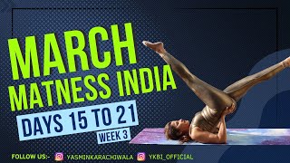 "March Matness India Challenge: day 15 to 21 Week 3 Pilates Workouts