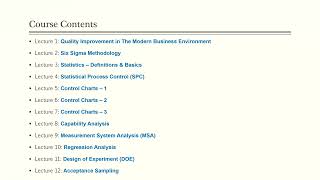 Statistical Quality Control - SQC Course Overview