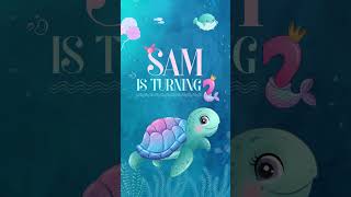 Mermaid Birthday Party Video Invitation