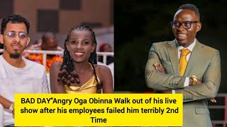 BAD DAY"Angry Oga Obinna Walk out of his live show after his employees failed him terribly 2nd Time