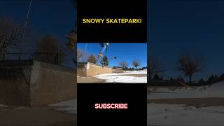 Insane Scooter Trick At Snowy Skatepark! #scooter #skatepark