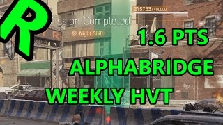 The Division PTS 1.6 Alphabridge - Weekly HVT Fallon  Jan 25th 2017