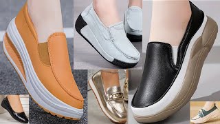 2025 LATEST GENUINE LEATHER COMFORTABLE DAILY WEAR SHOES DESIGNS FOR WOMEN LATEST SHOES COLLECTION