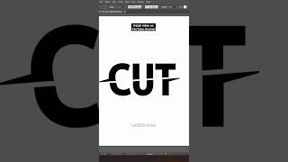 cut text effects in illustrator #adobeillustrator #designer #design #graphics #creative #shortvideo